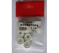 DIY, White PVC Doorstops, 1 1/8 inch (3 cms), Pack of 6 (approx)
