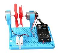 DIY Wind Power Generator Science Experiments Kit for Kids - Upgraded STEM Science Kits with Dual Fan Blades | Hands-On Physics & Engineering Project, Educational Classroom Toy for Students Ages 6-12