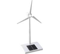 DIY Wind Power Kit, Solar Powered 3D Windmill Model, Assembled and Rotatable, Learn About Renewable Energy, Educational Science Toy for Kids