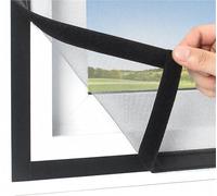 DIY Window Screen Mesh,Window Screen with Self-Adhesive Tape& Cut to Size,Polyester Cat Proof Window Screen& Window Net for Bedroom,Balcony& LivingRoom Windows(Gray Mesh Black Frame,1.2 X 1.2 M)