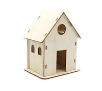 DIY Wood Birdhouse Kit Unfinished Log Home Craft Project with Paint Wooden Crafts Boys and Girls Graffiti Bird Nest for Garden, Backyard(Color 1)