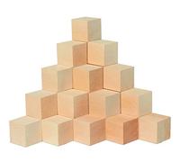DIY Wood Cubes 1-3/4-inch, Pack of 20 Small Wooden Baby Blocks for Baby Shower, Wooden Blocks for Crafts, STEM, Building, and Blank Wood Dice, by Woodpeckers