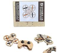 DIY Wooden Assembly RC Drone Kit,RC Quadcopter Building Kits for Kids or Beginner, Wooden Model Kit for Adults,Educational Science Kits Remote Control for Boys Girls