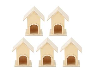 DIY Wooden Bird House Craft Kit for Kids - 5PCS Painting & Building Project with Easy Assembly, Creative Outdoor Garden Art & Hanging Patio Decor for Children's Nature Activities