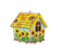 DIY Wooden Birdhouse Painting Kit with Paints and Brushes，A | Arts and Crafts Set, For Children, Paint Your Own, Includes Brushes, Wood Bird House