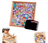 DIY Wooden Cat Puzzle Frame, 2026 New DIY Wooden Coloring Puzzle, Paintable Creative Handmade Jigsaw Puzzles Photo Frame, Cat Puzzles Decor for Home Decoration Craft Lover