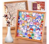 DIY Wooden Coloring Puzzle, 2026 New Colored Cat Shaped Wooden Puzzle Frame, Creative Paintable Handmade Wooden Puzzle, Gifts for Cats Lovers, for Home Decoration Craft Lover (No Pens)