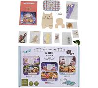 DIY Wooden Doll House Kit, Miniature Dollhouse with LED Light Decoration, Complete Craft Set for Teens and Adults, Includes Batteries and Instructions for Birthday (Q-011 Starlight Amusement Park)