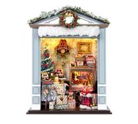 DIY Wooden Dollhouse Kit with LED Lighting, 3D Miniature Model, Creative Shelf Decoration, Gift for Friends (Ode to Joy)