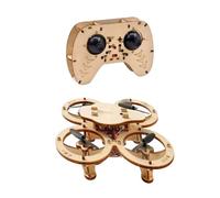 DIY Wooden Drone Building Kit, 3D Wooden DIY RC Airplane Kit with 2.4G Remote Control, STEM Educational Assembly Drone Kit for Festivals Campus Competitions Prizes Entertainment