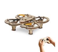 DIY Wooden Drone Model Kit, Build Your Own Remote Control Quadcopter Model, 4 Axis RC Aircraft Assembly Kit, STEM Educational Science Kits for Kids and Beginners