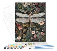 DIY Wooden Framed Paint by Numbers Kits for Adults,Painting Kit on Canvas, Color by Numbers Acrylic,Mini Adult Paint by Number for Home Wall Decor,Gifts (Black Cat & Pink Toilet)