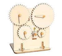 DIY Wooden Gear Transmission Science Kits, STEM Experiments for Kids Educational Physics Project, Hands-On Engineering Assembly Model to Learn Mechanics and Motion for Classroom and Home Learning
