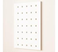 DIY Wooden Pegboard Organizer Kit - Wall-Mounted Tool Storage Panel for Garage & Craft Room - Versatile Display Solution (White, 40x60cm)