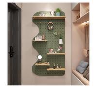 DIY Wooden Pegboard Wall Organizer Kit, 40x120cm Green Mountable Panels for Home, Office, Kitchen, Garage, Craft Room - Versatile Display Solutions