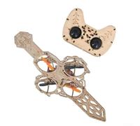 DIY Wooden Remote Control Aircraft Kit for Kids - 3D Puzzle Assembly Set with Guarded Frame - Natural Wood Model Plane for STEM Learning - 325mm Quadcopter Build