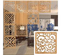 DIY Wooden Room Divider with Hollow Carvings 23Pcs Thick Plastic Partition Panel for Privacy Stylish Wall Decoration Accessories Versatile Home Separation Solution