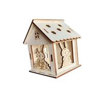 ＡＷＨＡＯ DIY Wooden Spring House Kit, DIY Easter Village House, Creative Table Decorations for Children (Boys And, Style D
