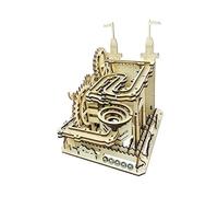 DIY Wooden Track Marble Toy 3D Wooden Puzzle Handicraft DIY Roller Coaster Puzzle Mechanical Model Kits for Unique Gifts