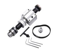 DIY Woodworking Cutting Grinding No Power Spindle Assembly with B10/B12/B16 Drill Chuck Set for Table Saw Bench Drill(B12-150XL)