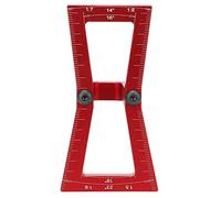 DIY Woodworking Dovetail Ruler Marker, Aluminum Alloy Dovetail Guide Tool with Precise Scale, 1:5-1:7 & 1:6-1:8 Wood Joints Gauge for Hardwood Cork and Beginners (Red)