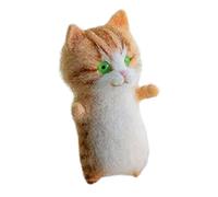 DIY Wool Felt Cat - Handmade Needle Kit, Felt Kitten Doll, Plush Kitty, Crafted Pet Toy, Decorative Keychain Gift for Wallet Bag Backpack | Felted Animal Figure for Cat Lovers Hobby Collectors Decor