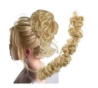 DIY Wrap Around Bun Hairs Messy Bun Haires Piece Curly Wavy Hair Buns Scrunchies Extensions Long Ponytail Extensions Ponytail Elegant or Chic Look(Golden)