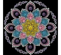 DIY Yellow Mandala Pearl Painting Art Kits 25x25cm Without Frame Home Wall Decor