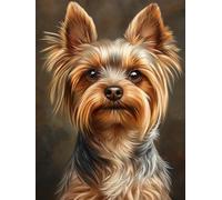 DIY Yorkshire Terrier Stamped Cross Stitch Kits for Beginners Adults - Preprinted 11CT Easy Pattern Needlepoint Kits, Arts and Crafts for Home Decor (11.8x15.7inch) 891