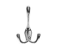 diy4u 2 x Chrome Triple Hat and Coat, Bathroom Hooks with screws