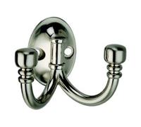 diy4u 2 x W style Satin Nickel Twin Robe Hook with screws