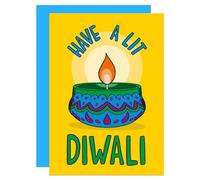 Diya Diwali Card, Lit Card, Funny Diwali Card, Cute Diwali Card, Festival of Lights Gift, Card for Family, Deepavali