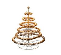 Diya Diwali Diya Metal Diya 6 Layers Diya Home Decor for Diya Stand 6 Layers Diya Holder Diya with 140 Candles for Table and Home Decor (Size - 30 Inch Height)