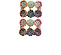 Diya with Wax - Ready to Use Decorative Diyas for Festivals, Pooja, Weddings & Home Décor - Pack of Traditional Wax Filled Diyas (Set of 6 (Pack of 2))