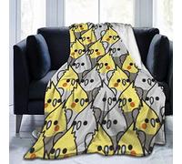 DIYAB Too Many Cockatiel Throw Blanket Micro Plush All Season Fleece TV Blanket for Bed or Couch 50 x 40 Inch/127 x 102 cm