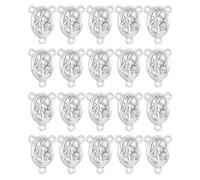 Diyalo 3-Hole Holy Ave Maria/Miraculous Medal/Our Lady of Aparecida/Saint Bernadette of Lourdes Rosary Chaplet Connector DIY Jewelry Making Parts in Bulk (O-20pcs)