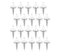 diyalo Catholic Four Way Cross/Celtic Crucifix/Orthodox Baptismal Cross/Holy Trinity Crucifix Cross Pendant Charms for DIY Rosary Chaplet Jewelry Making Parts, M, Metal, No Gemstone