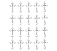 diyalo Catholic Four Way Cross/Celtic Crucifix/Orthodox Baptismal Cross/Holy Trinity Crucifix Cross Pendant Charms for DIY Rosary Chaplet Jewelry Making Parts, M, Metal, No Gemstone