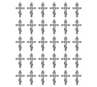 diyalo Catholic Four Way Cross/Celtic Crucifix/Orthodox Baptismal Cross/Holy Trinity Crucifix Cross Pendant Charms for DIY Rosary Chaplet Jewelry Making Parts, M, Metal, No Gemstone