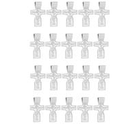 diyalo Catholic Four Way Cross/Celtic Crucifix/Orthodox Baptismal Cross/Holy Trinity Crucifix Cross Pendant Charms for DIY Rosary Chaplet Jewelry Making Parts, M, Metal, No Gemstone