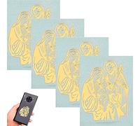 Diyalo Holy Family Sticker 4pcs Design Mercy Jesus Maria Decals Stickers Decorative for Phone Laptop Water Bottle Suitcase