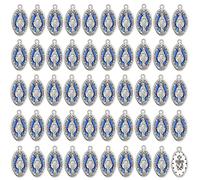 diyalo Miraculous Medal/St. Benedict/Crucifix Cross Charms Pendant for DIY Rosary Necklace Jewelry Making Prayer Beads Part, Metal, No Gemstone
