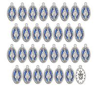 diyalo Our Lady Medal/St. Benedict/Crucifix Cross Charms Pendant for DIY Rosary Necklace Jewelry Making Prayer Beads Part, Metal, No Gemstone