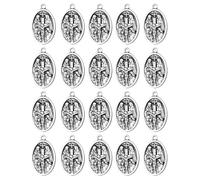 Diyalo Saint Mother Teresa of Calcutta/Holy Family/The Divine Mercy/Therese of Lisieux/ECCE Homo Mater Dolorosa Medallion Pendant for DIY Rosary Chaplet Parts (Four-Way Cross-20pcs)