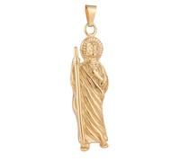 diyalo Stainless Steel Saint Jude/Santa Muerte Holy Death Grim Reaper/Lord's Prayer Bible Cross/The Good Shepherd Pope Francis Papal Cross/INRI Crucifixion Pendant, Metal, No Gemstone