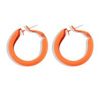 DIYANMMY Retro Fashion Exaggerated Geometric Large Round Pink Hoop Earrings Candy Color Earrings for Woman Party Jewelry, 1, Metal, No Gemstone