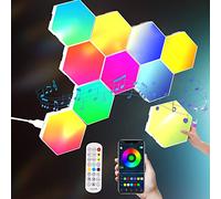 DIYARTS Hexagon Lights Gaming,10 Pack RGB Led Hex Light Panels,Hexagon Smart Wall Lights,DIY Geometry RGB Room LED Light Panels Gaming Lights for Wall Music Sync,Room Bar Decor Gaming Setup Bedroom