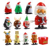 DIYASY 12 Pack Christmas Wind Up Toys - Novelty Spring Clockwork Toys for Kids Stocking Fillers