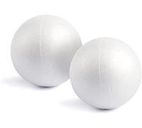 DIYASY 2pcs 15cm White Foam balls, Polystyrene Craft Balls, Art Decoration Foam balls for DIY Art, Craft, School Projects and Party Decoration