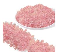 DIYBravo 1000 pcs Natural Crystal Gravel Aquarium Decor, Pink Fish Tank Rock Garden Decorations Stones, Landscaping Pebbles for Garden Fish Tank Aquarium Planter Walkway